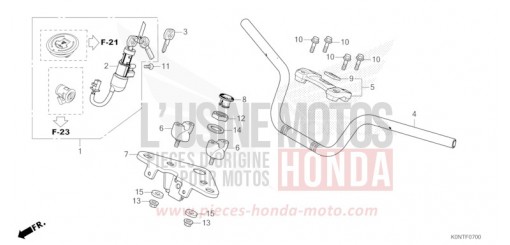 TUYAU DE GUIDON/PONT SUPERIEUR CBF125MEFT de 2026